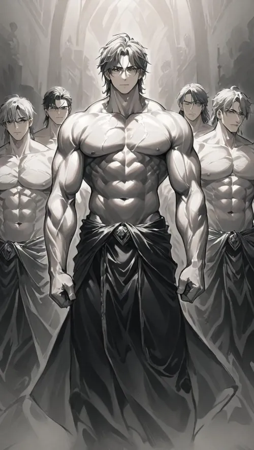 Five Muscular Slaves