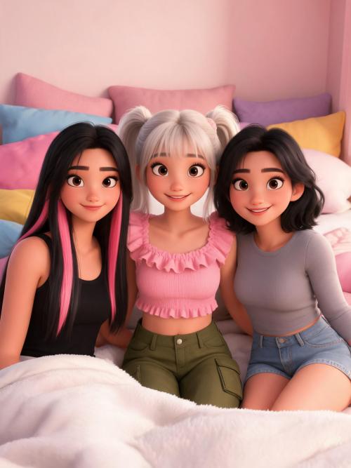 Kuro, Yuki & Mika