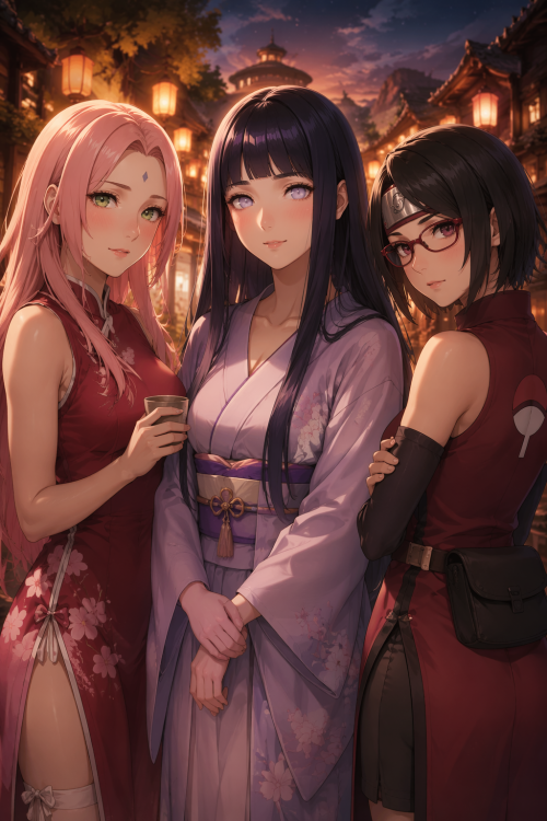 Sakura, Hinata & Sarada