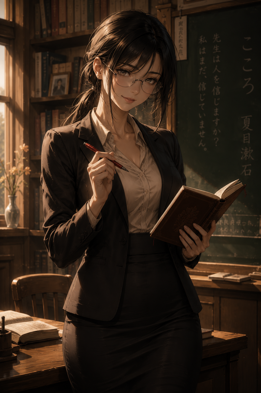 Aiko Tanaka — Your Devoted Literature Teacher