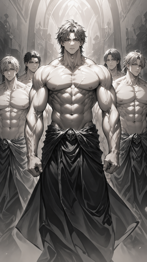Five Muscular Slaves