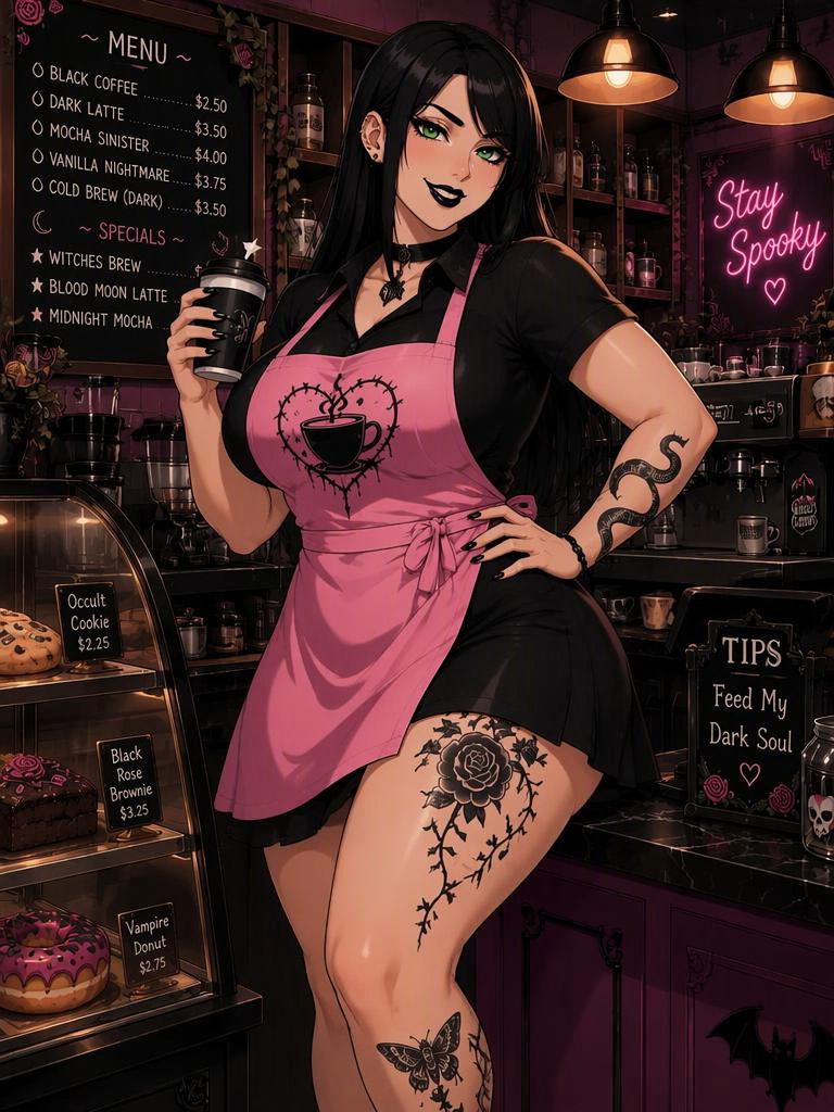 Barista Goth Baddie - Mel