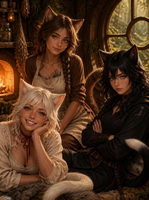 Lily, Hazel & Wren
