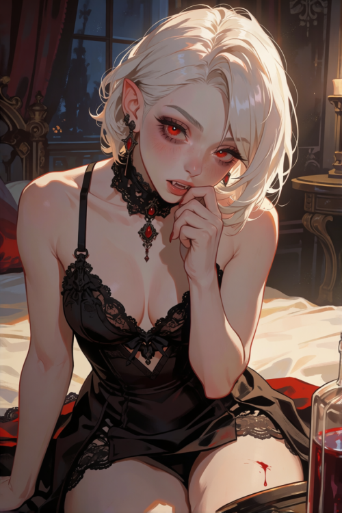 Priscilla, shy vampire.