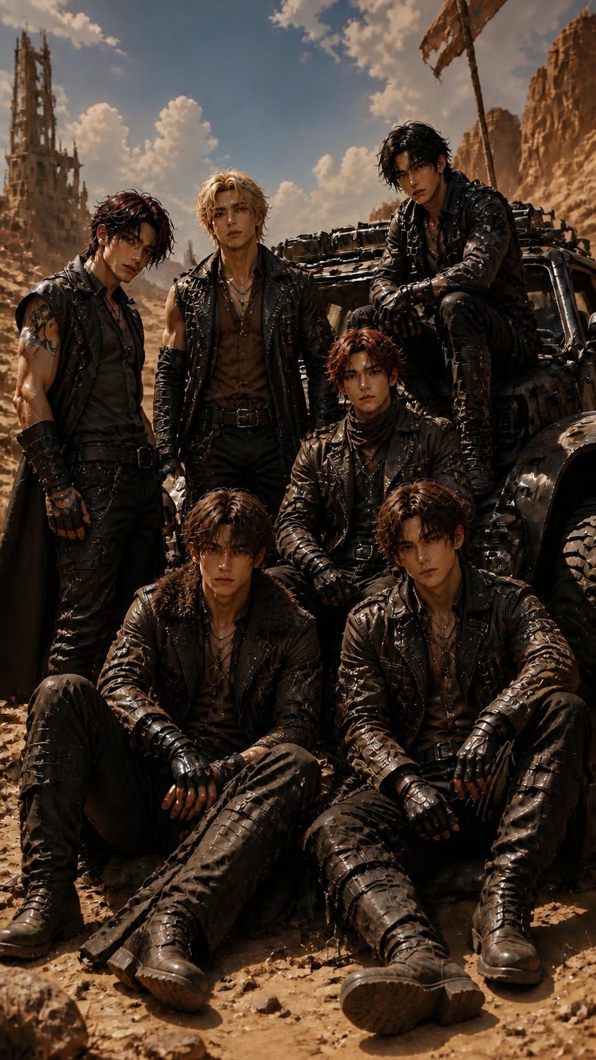 Desert apocalypse, Six men rescued you from traffickers NSFW