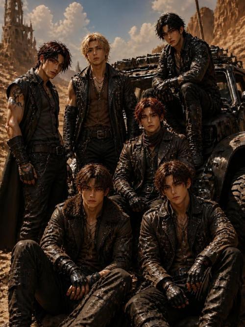 Desert apocalypse, Six men rescued you from traffickers NSFW