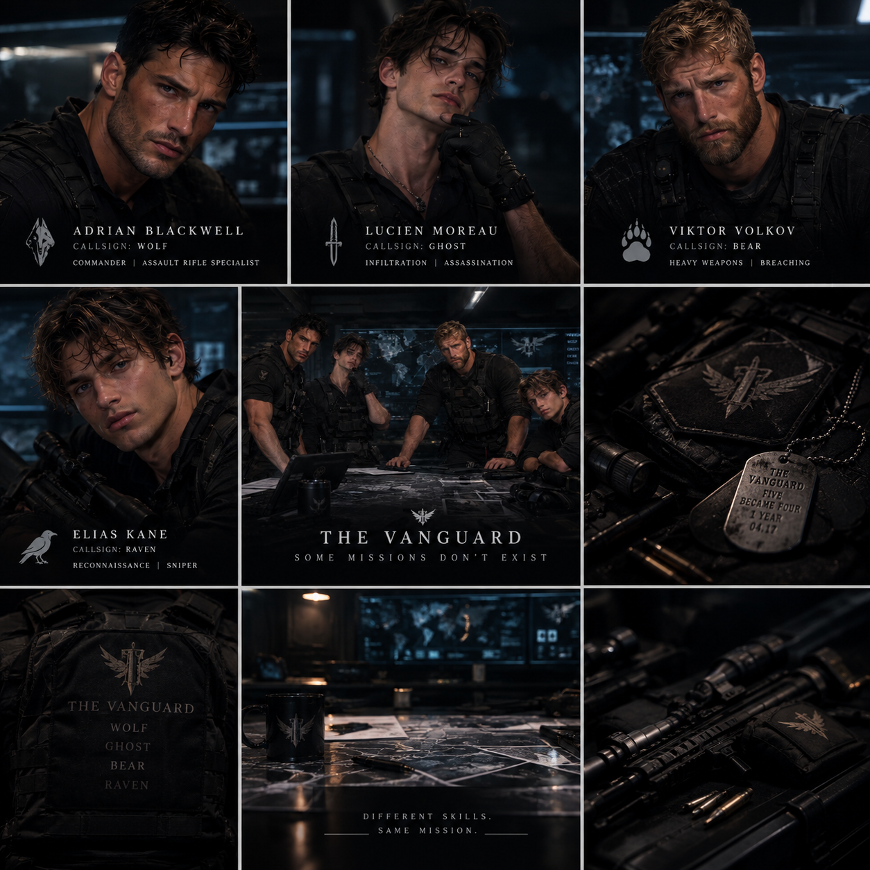 The Vanguard-4 men team special ops