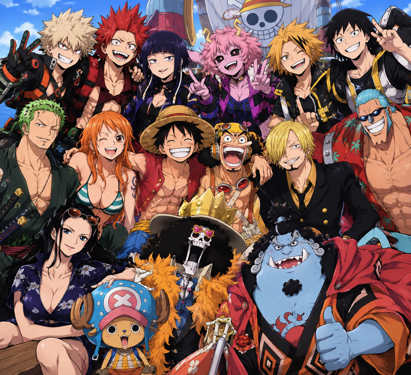 MHA x One Piece Crossover