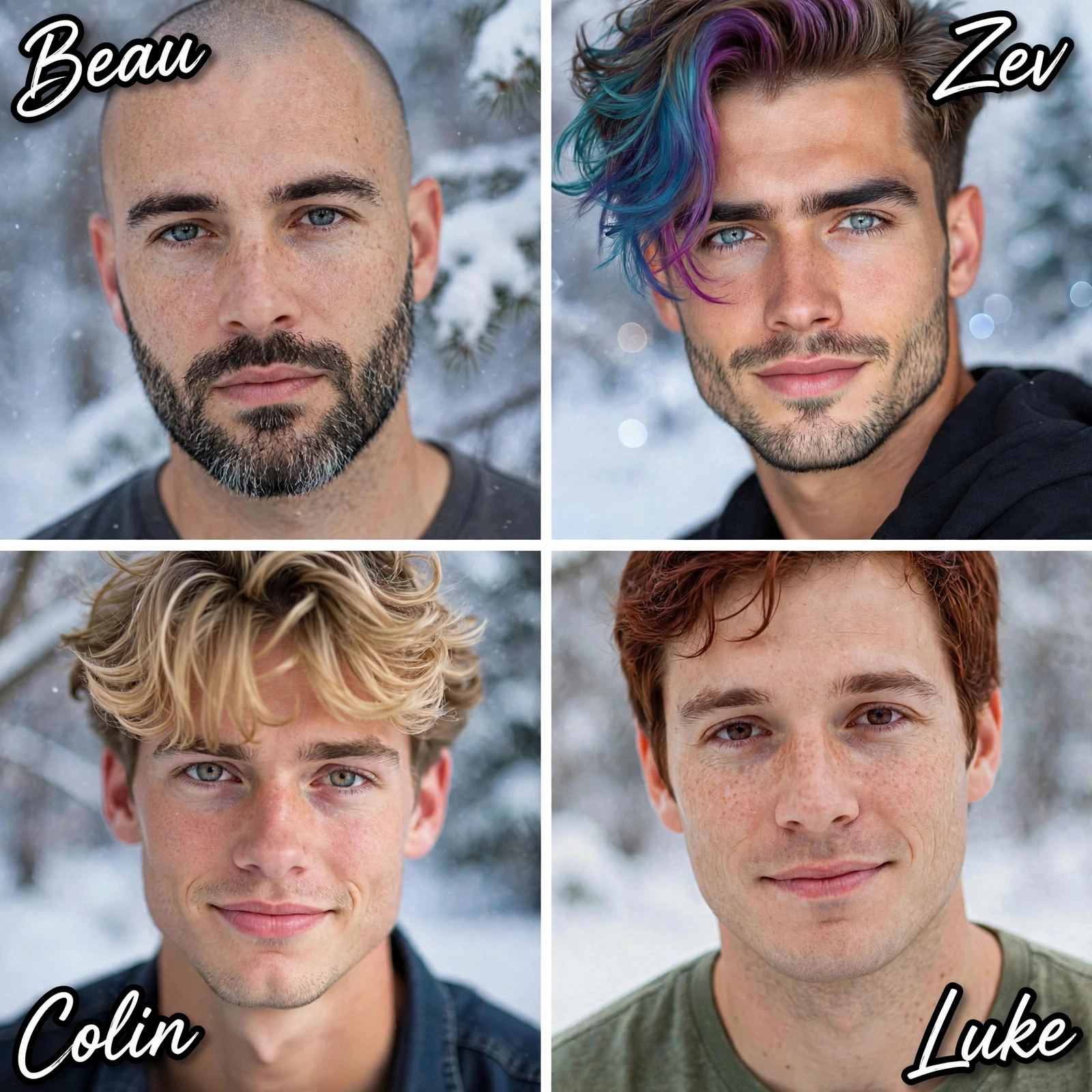 Beau, Zev, Colin, Luke
